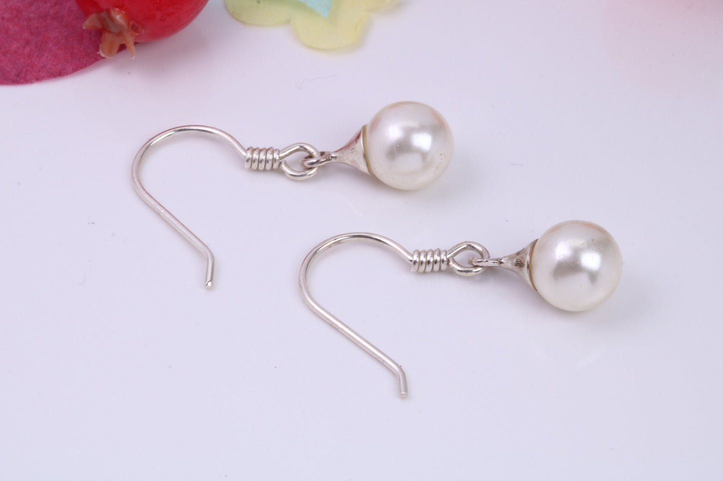 Pearl set Dropper Earrings, Made from Solid 925 Grade Sterling Silver