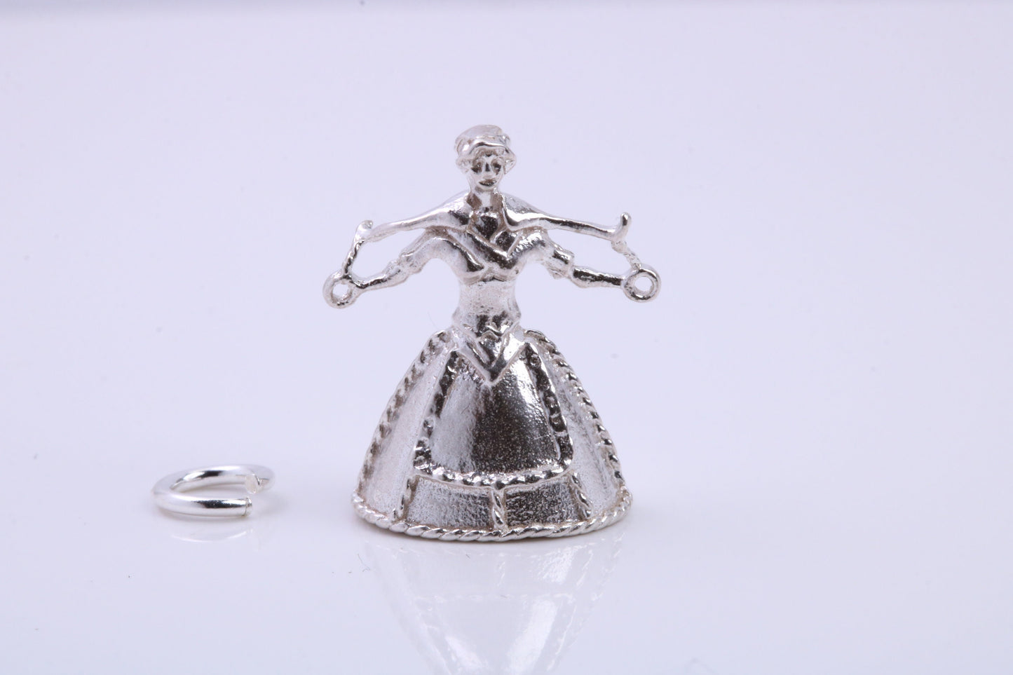 Water Carrier Charm, Traditional Charm, Made from Solid 925 Grade Sterling Silver, Complete with Attachment Link
