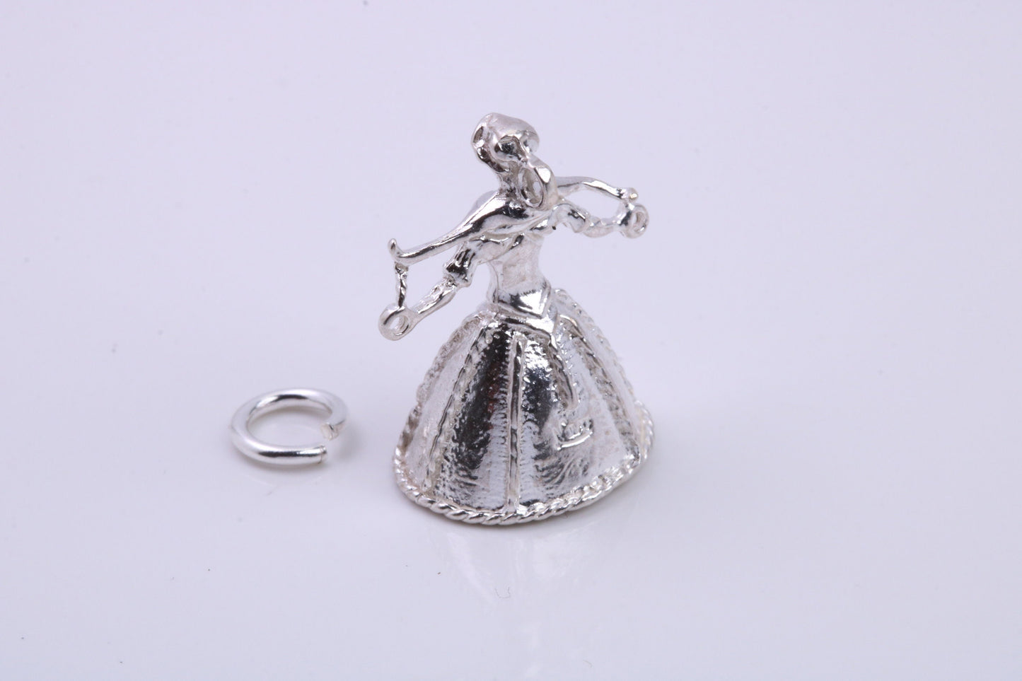 Water Carrier Charm, Traditional Charm, Made from Solid 925 Grade Sterling Silver, Complete with Attachment Link