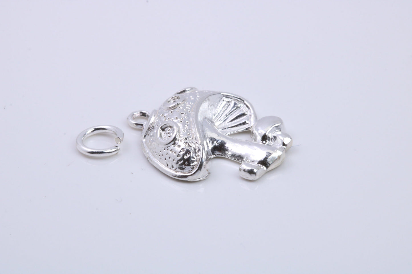 Toadstool Charm, Traditional Charm, Made from Solid 925 Grade Sterling Silver, Complete with Attachment Link