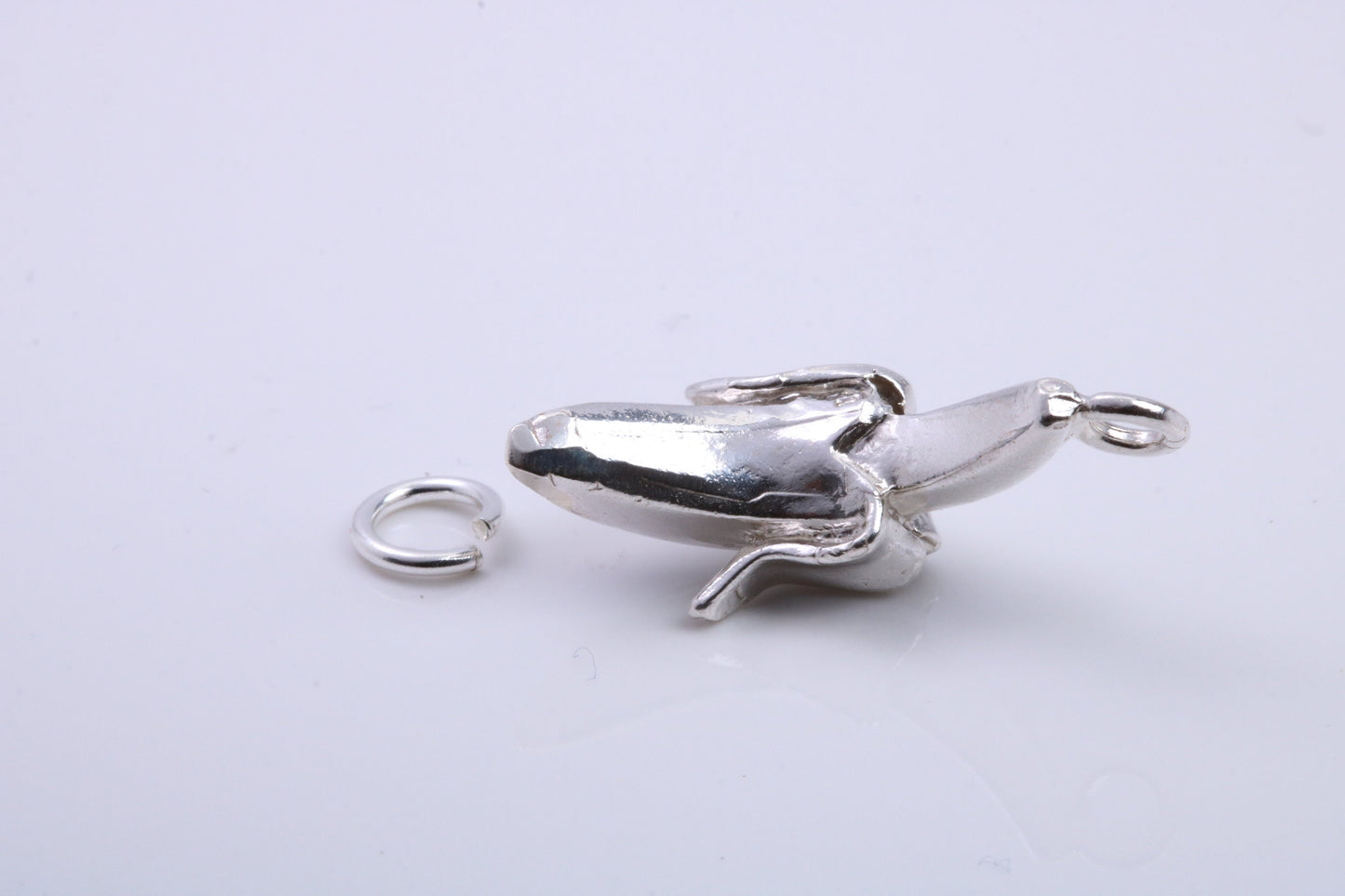 Banana Charm, Traditional Charm, Made from Solid 925 Grade Sterling Silver, Complete with Attachment Link