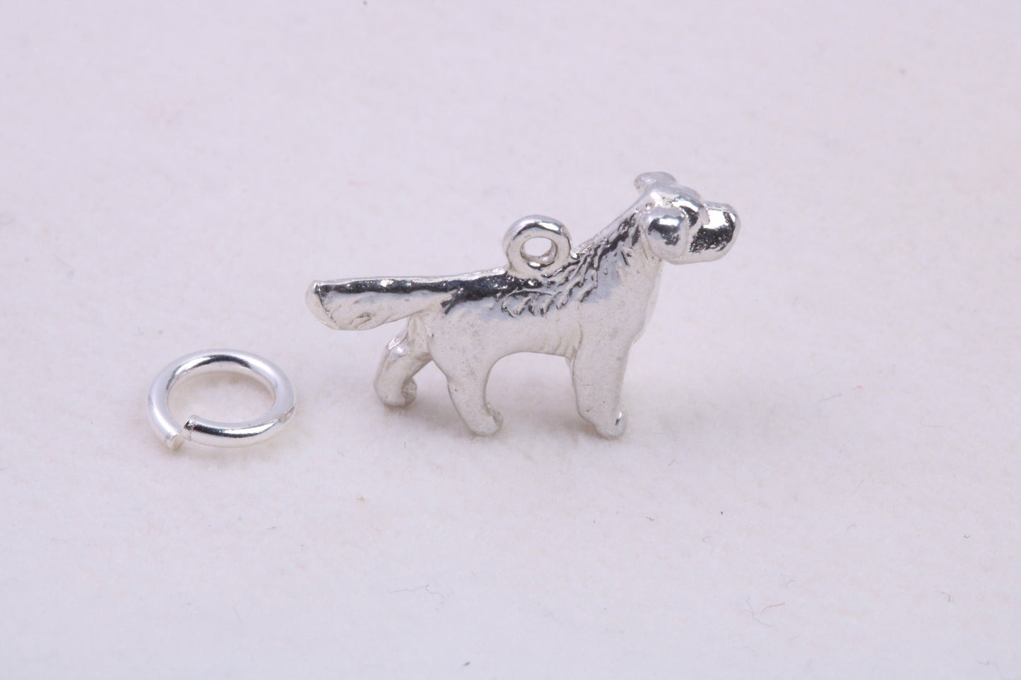 Pointer Dog Charm, Traditional Charm, Made from Solid 925 Grade Sterling Silver, Complete with Attachment Link