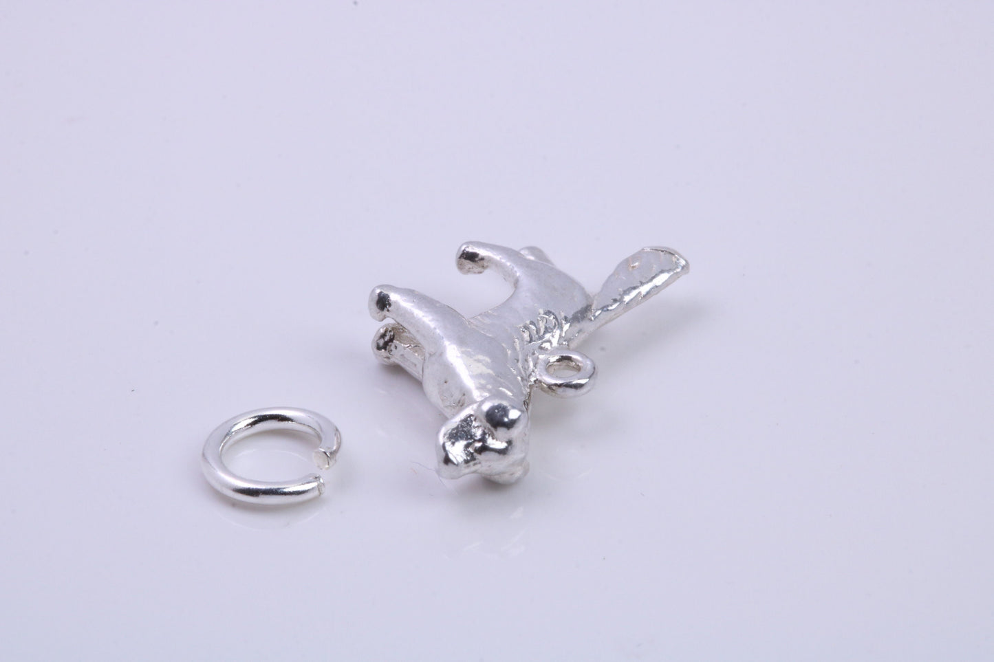 Pointer Dog Charm, Traditional Charm, Made from Solid 925 Grade Sterling Silver, Complete with Attachment Link