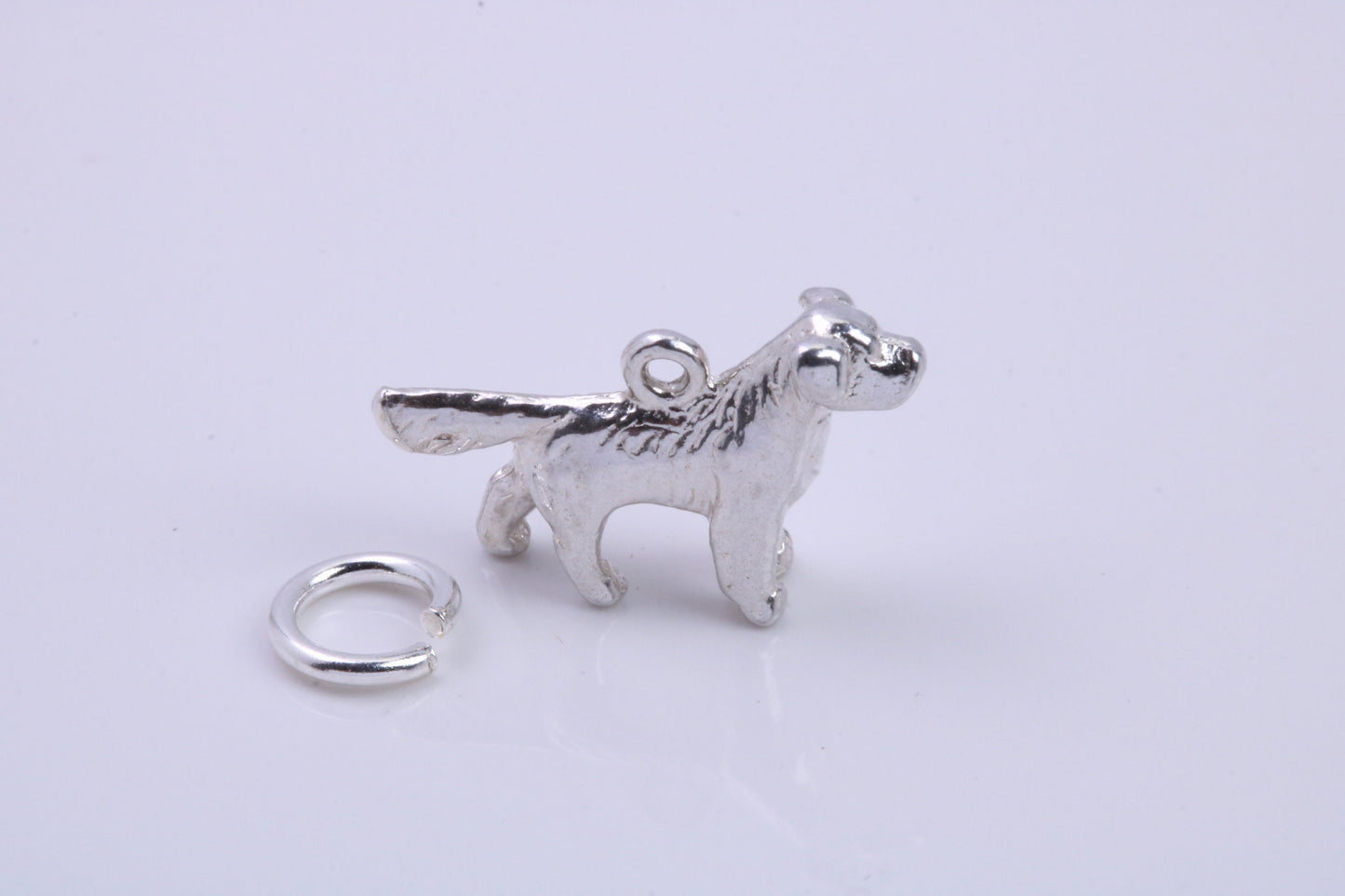 Pointer Dog Charm, Traditional Charm, Made from Solid 925 Grade Sterling Silver, Complete with Attachment Link