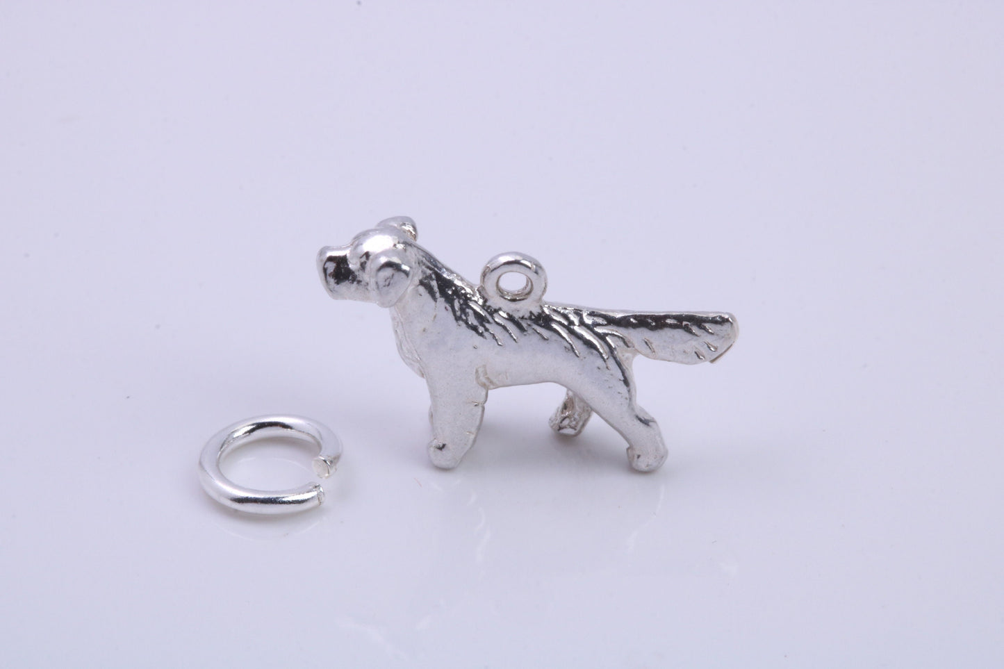 Pointer Dog Charm, Traditional Charm, Made from Solid 925 Grade Sterling Silver, Complete with Attachment Link