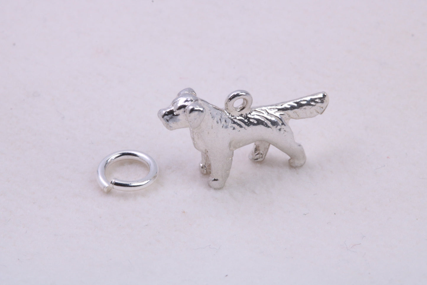 Pointer Dog Charm, Traditional Charm, Made from Solid 925 Grade Sterling Silver, Complete with Attachment Link