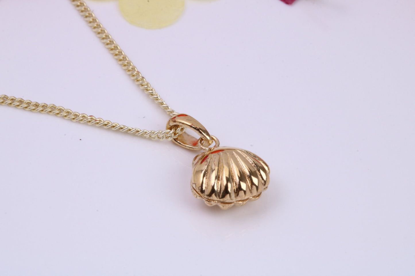 Shell Necklace, Made from solid Sterling Silver, 18ct Yellow Gold Plated