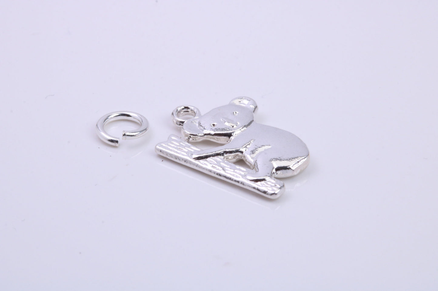 Koala Bear Charm, Traditional Charm, Made from Solid 925 Grade Sterling Silver, Complete with Attachment Link