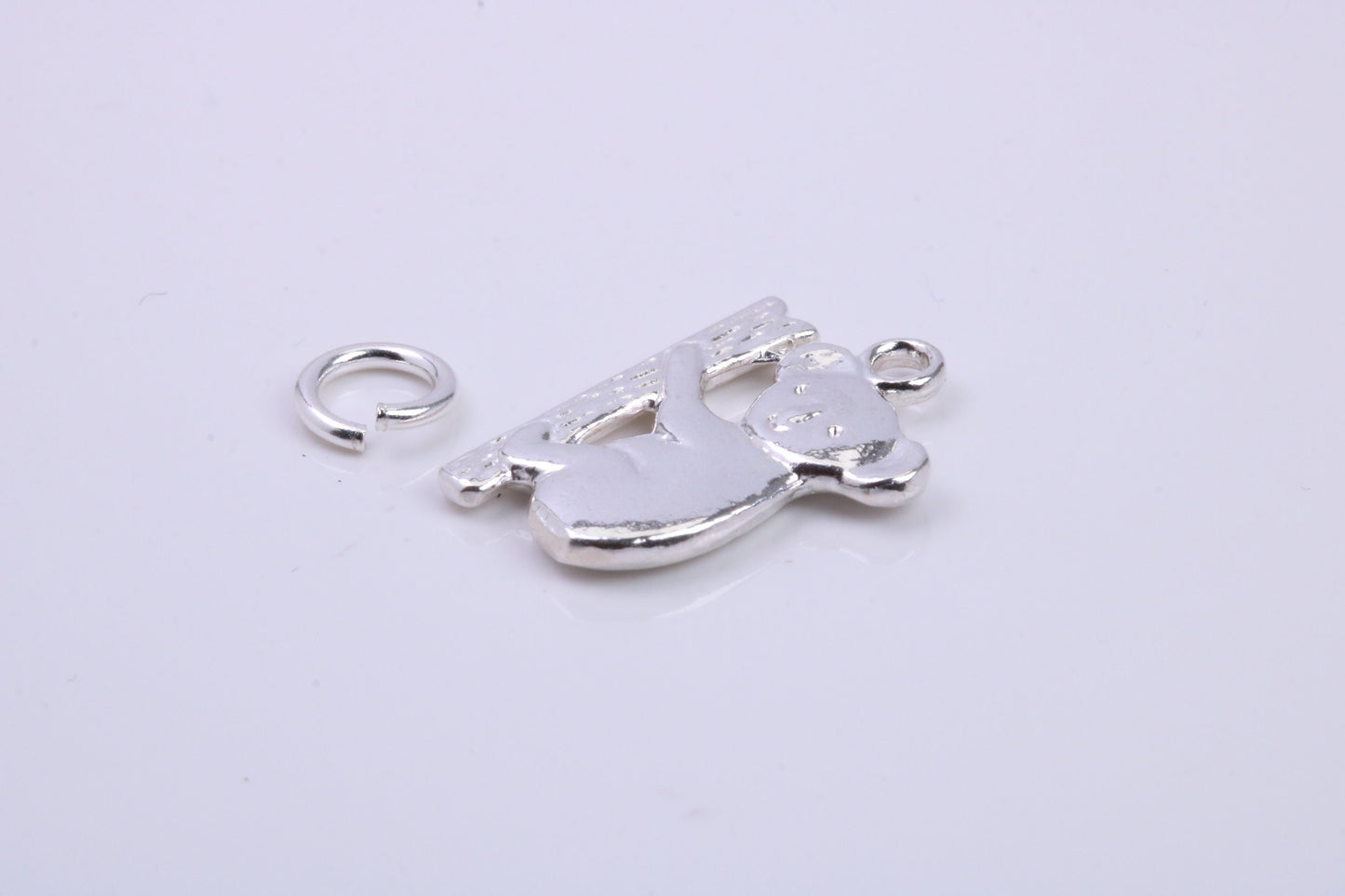 Koala Bear Charm, Traditional Charm, Made from Solid 925 Grade Sterling Silver, Complete with Attachment Link