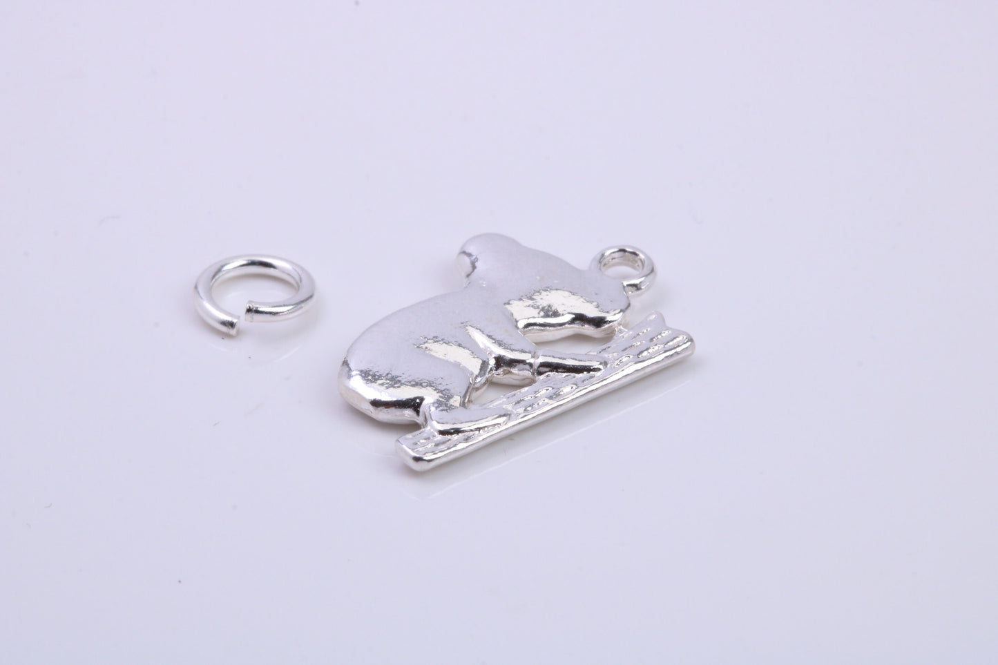 Koala Bear Charm, Traditional Charm, Made from Solid 925 Grade Sterling Silver, Complete with Attachment Link