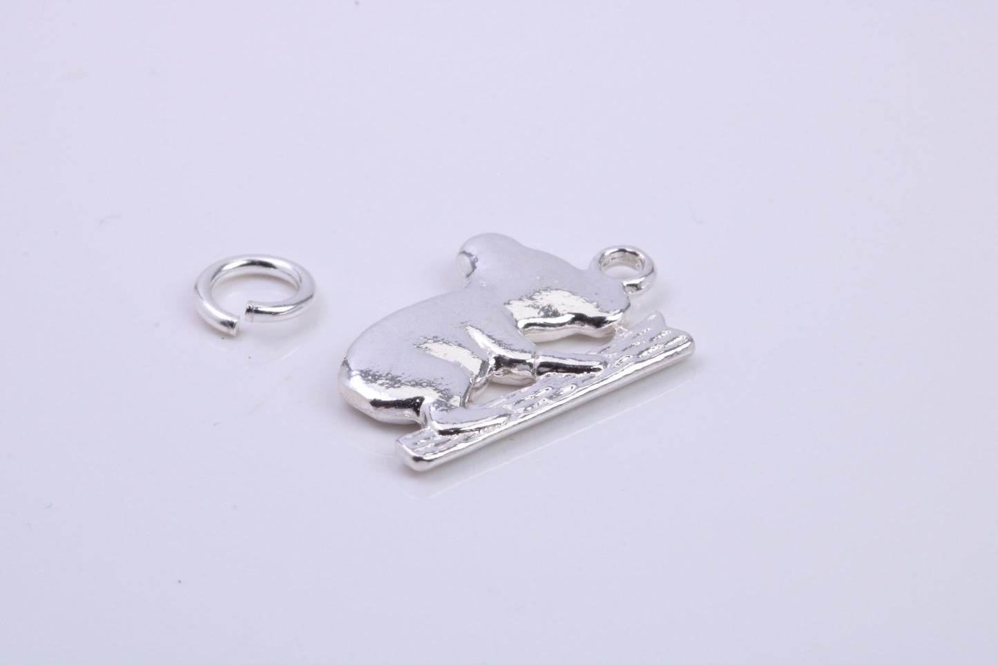 Koala Bear Charm, Traditional Charm, Made from Solid 925 Grade Sterling Silver, Complete with Attachment Link