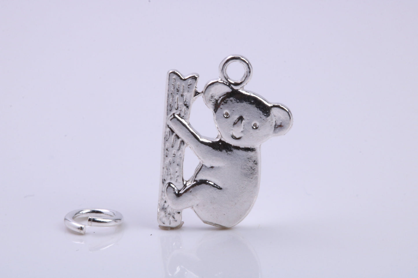 Koala Bear Charm, Traditional Charm, Made from Solid 925 Grade Sterling Silver, Complete with Attachment Link