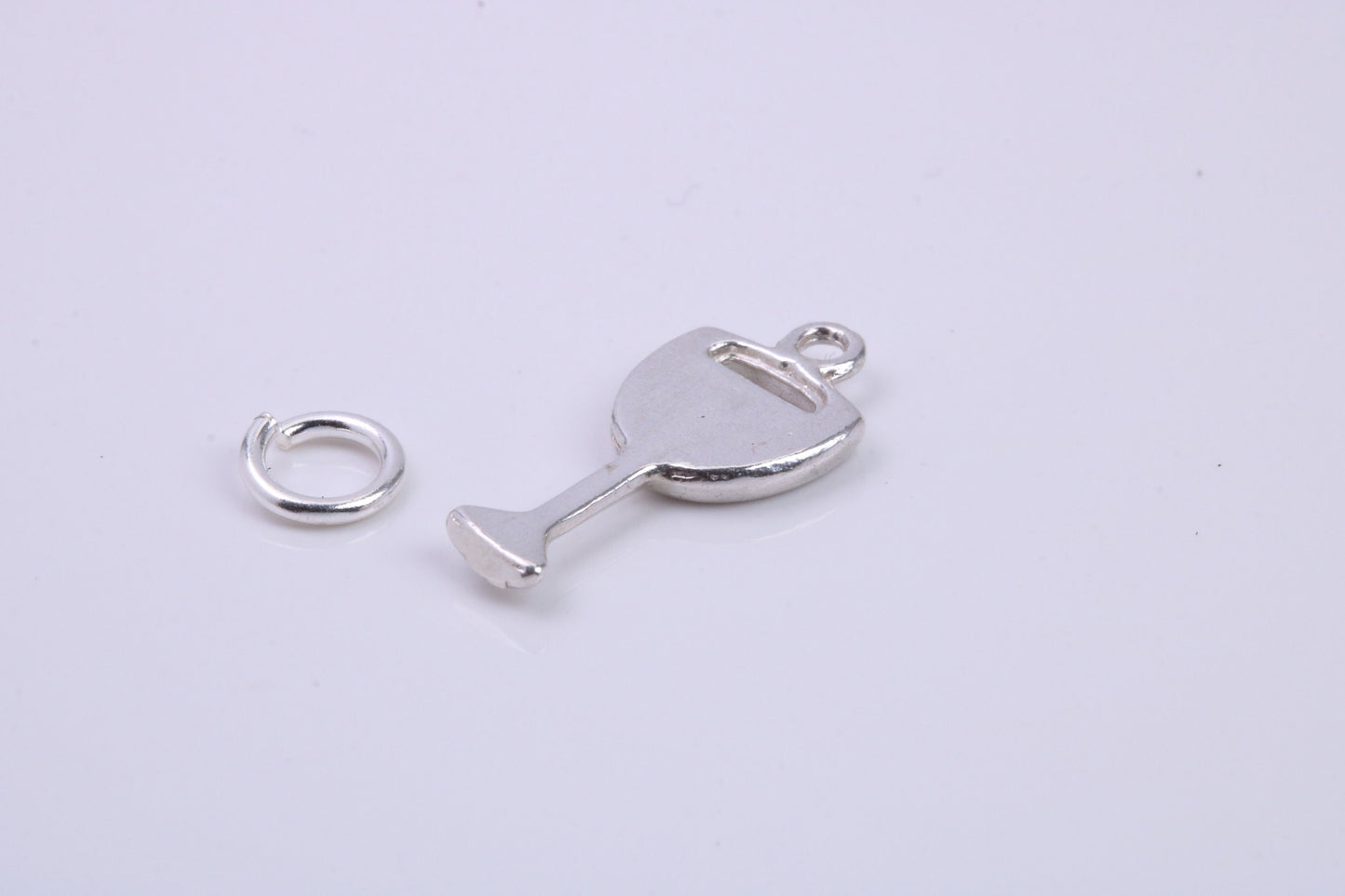 Wine Glass Charm, Traditional Charm, Made from Solid 925 Grade Sterling Silver, Complete with Attachment Link