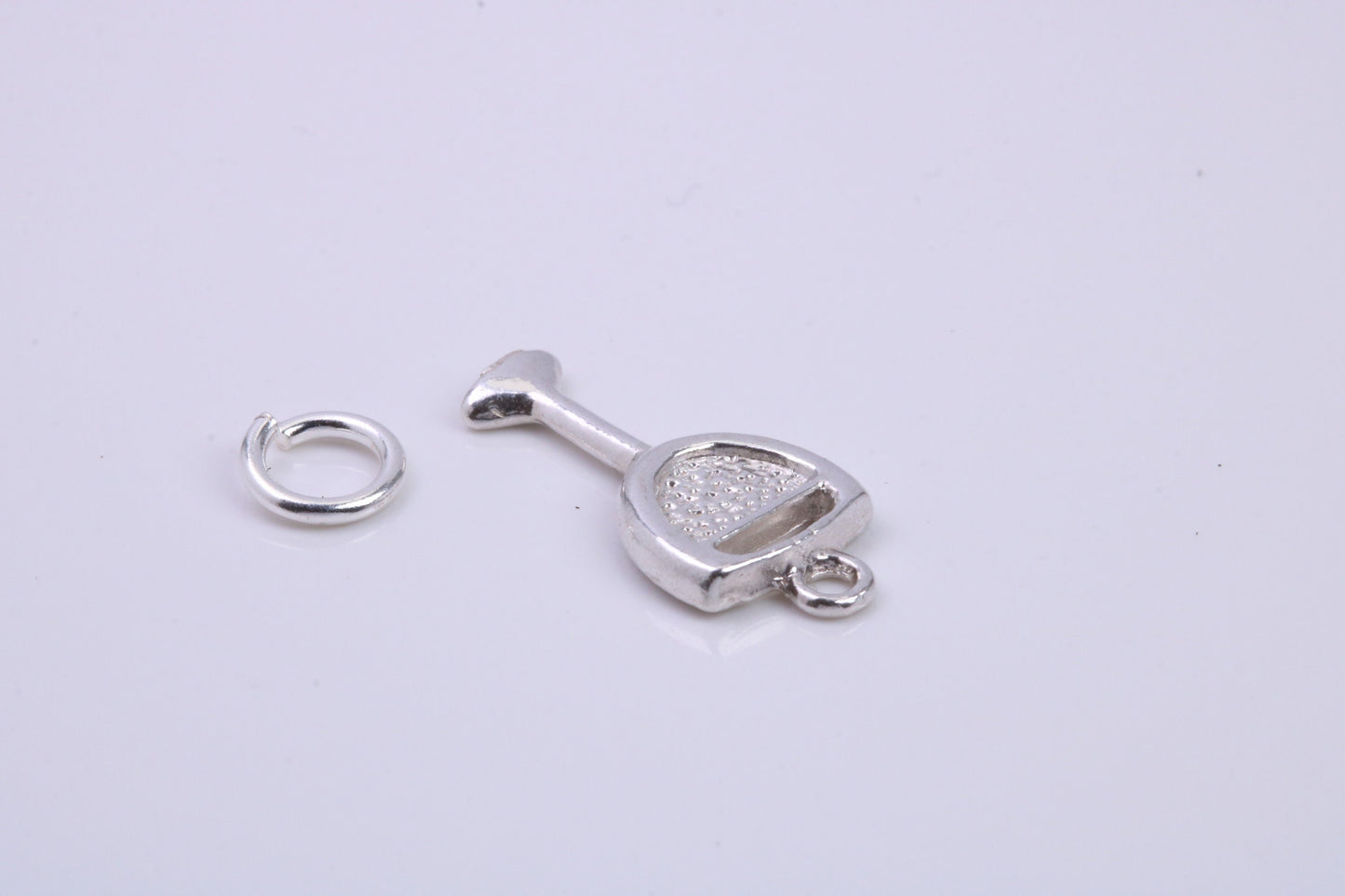 Wine Glass Charm, Traditional Charm, Made from Solid 925 Grade Sterling Silver, Complete with Attachment Link