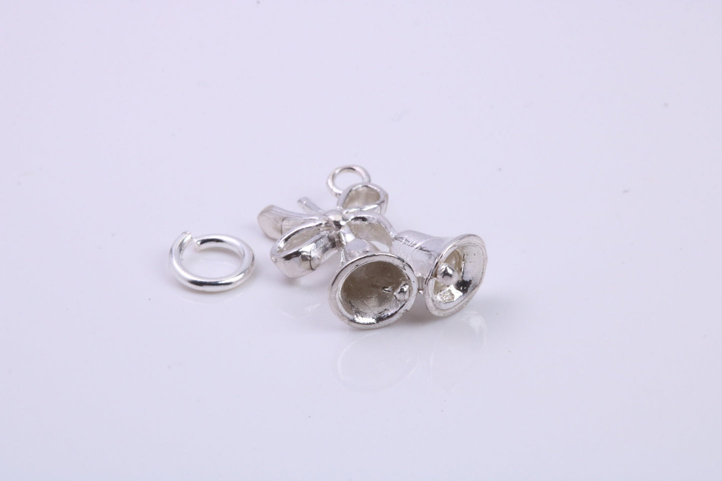 Wedding Bells Charm, Traditional Charm, Made from Solid 925 Grade Sterling Silver, Complete with Attachment Link