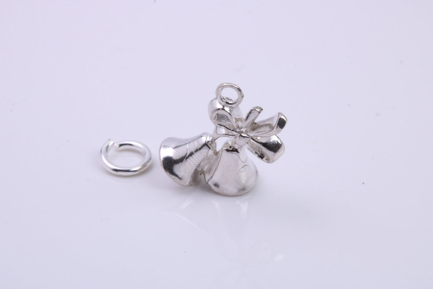 Wedding Bells Charm, Traditional Charm, Made from Solid 925 Grade Sterling Silver, Complete with Attachment Link