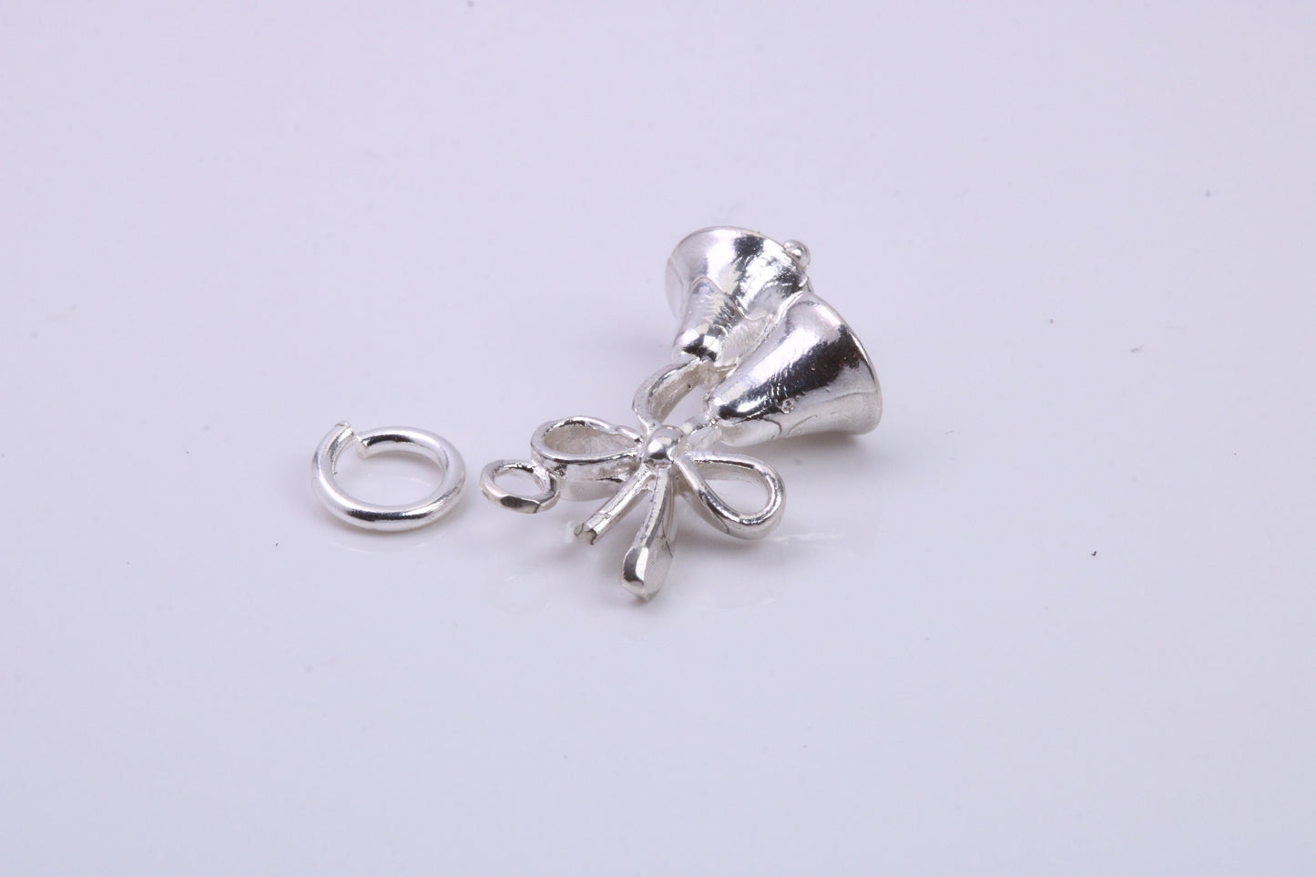 Wedding Bells Charm, Traditional Charm, Made from Solid 925 Grade Sterling Silver, Complete with Attachment Link