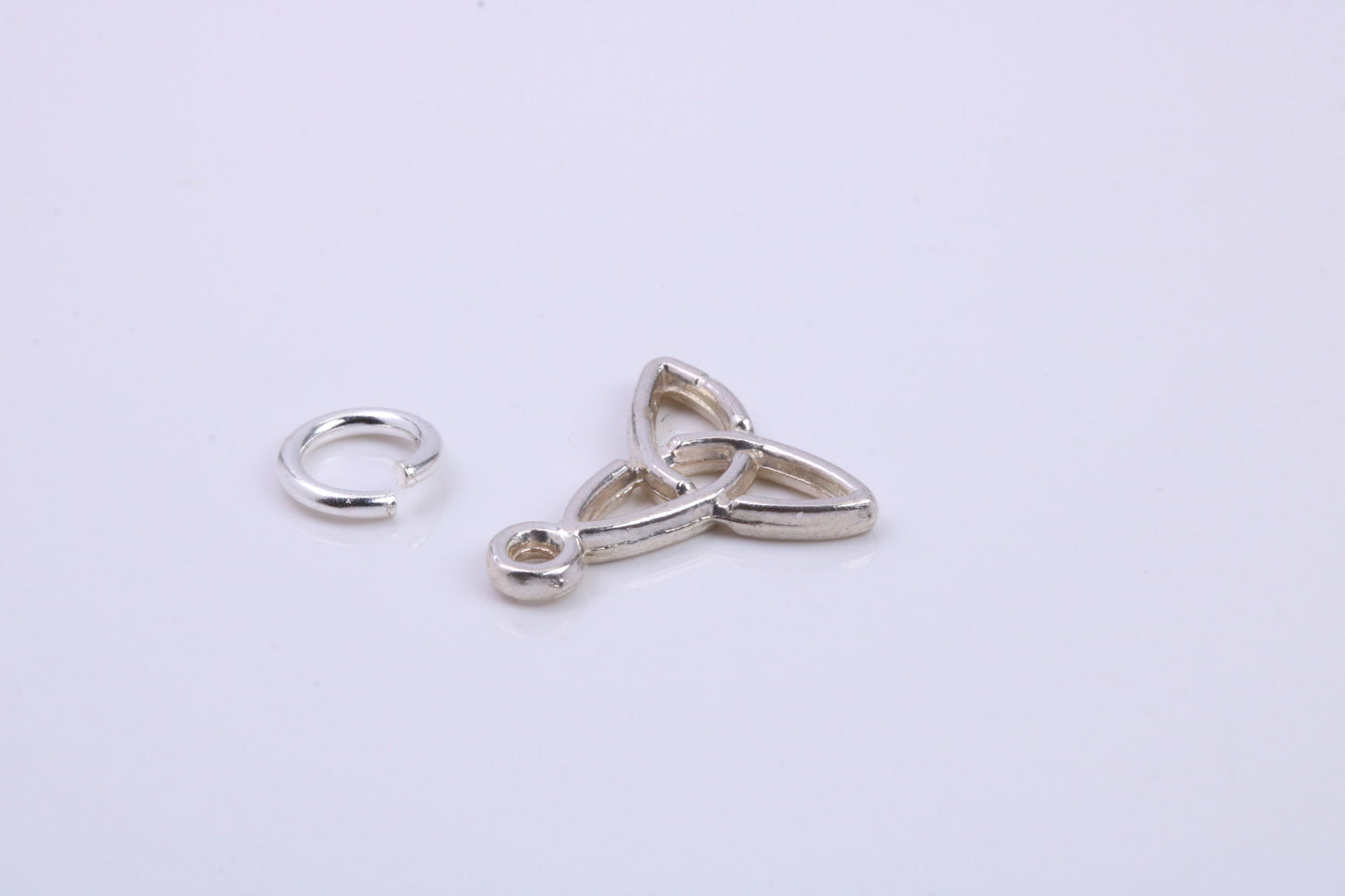 Trinity Knot Charm, Traditional Charm, Made from Solid 925 Grade Sterling Silver, Complete with Attachment Link