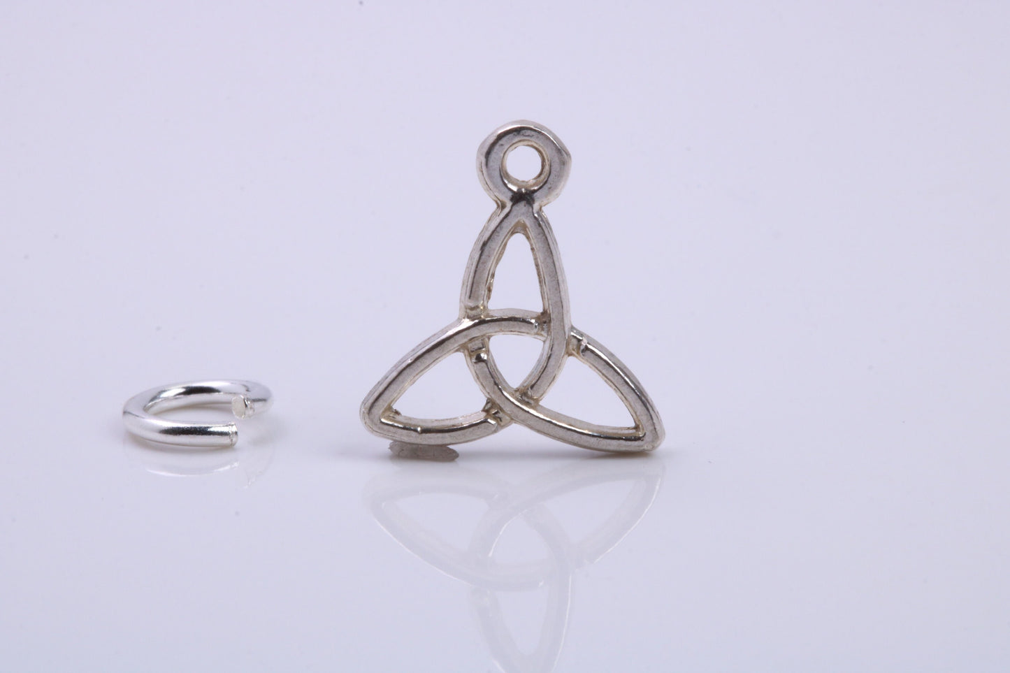 Trinity Knot Charm, Traditional Charm, Made from Solid 925 Grade Sterling Silver, Complete with Attachment Link