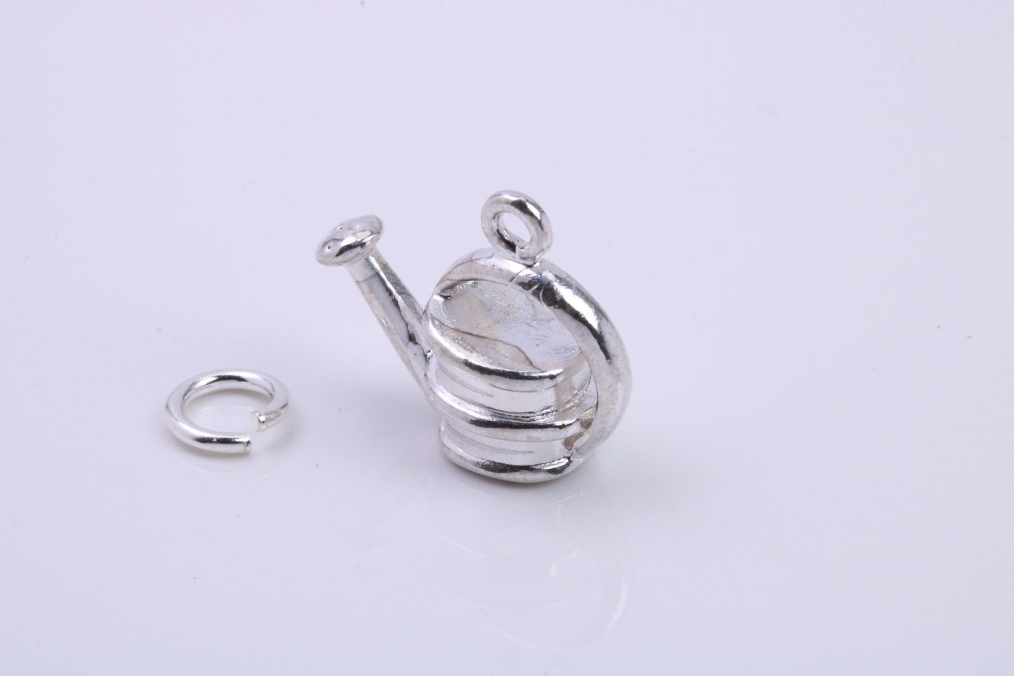 Garden Watering Can Charm, Traditional Charm, Made from Solid 925 Grade Sterling Silver, Complete with Attachment Link