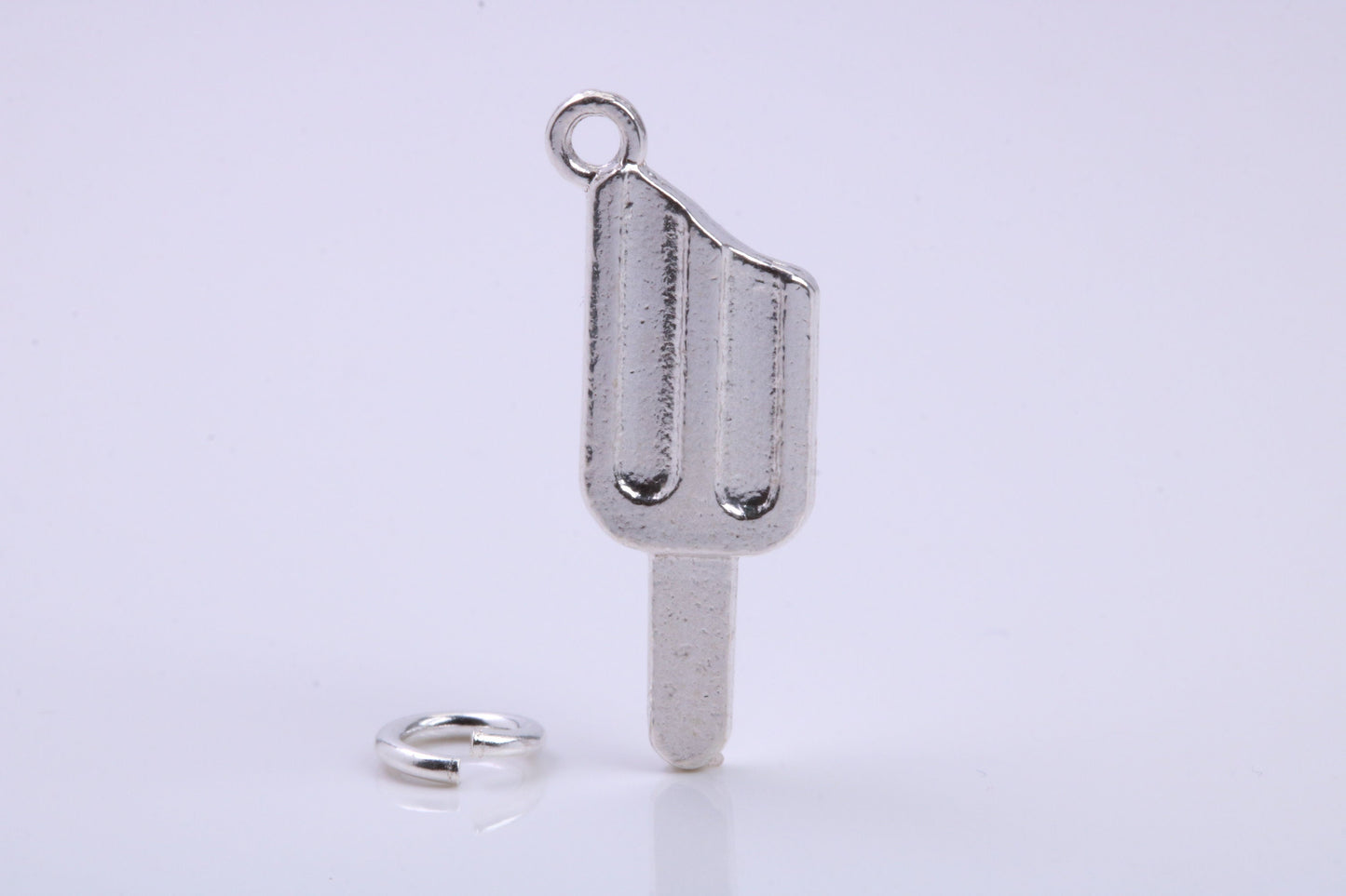 Ice Lolly Charm, Traditional Charm, Made from Solid 925 Grade Sterling Silver, Complete with Attachment Link