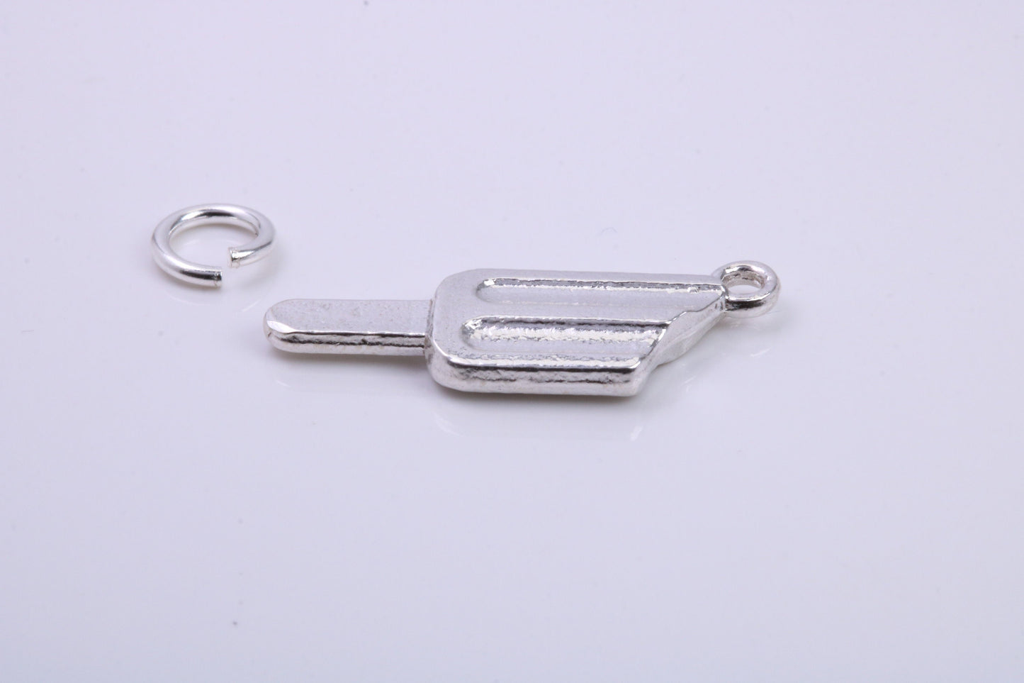 Ice Lolly Charm, Traditional Charm, Made from Solid 925 Grade Sterling Silver, Complete with Attachment Link