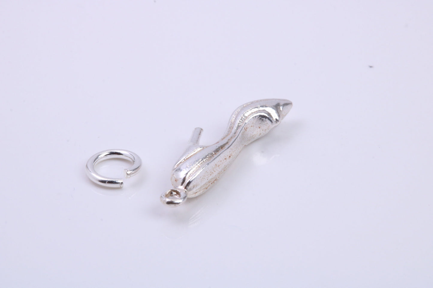 Stiletto Charm, Traditional Charm, Made from Solid 925 Grade Sterling Silver, Complete with Attachment Link