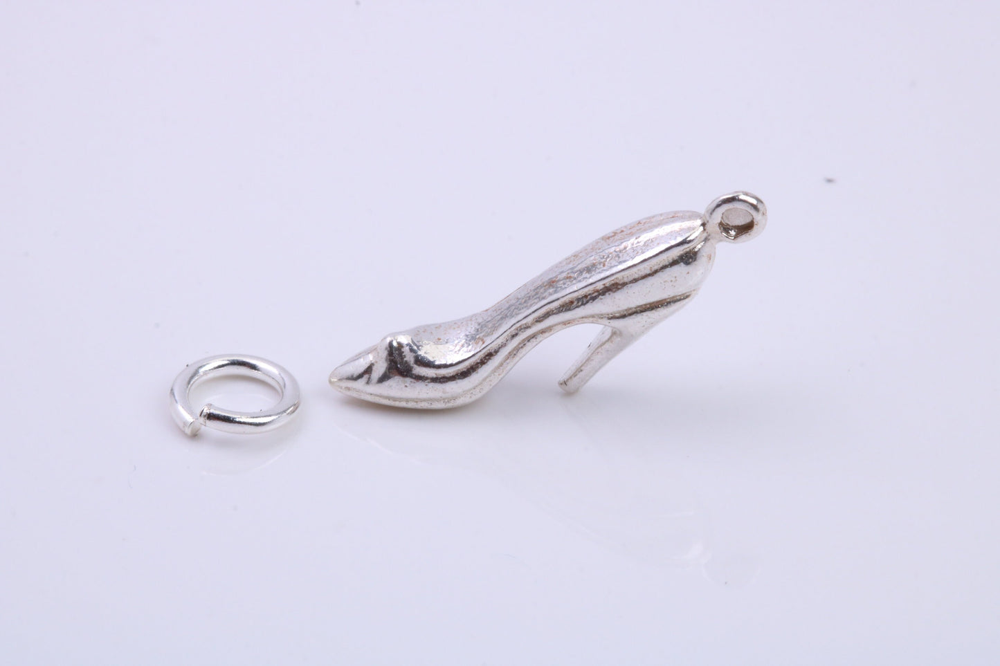 Stiletto Charm, Traditional Charm, Made from Solid 925 Grade Sterling Silver, Complete with Attachment Link