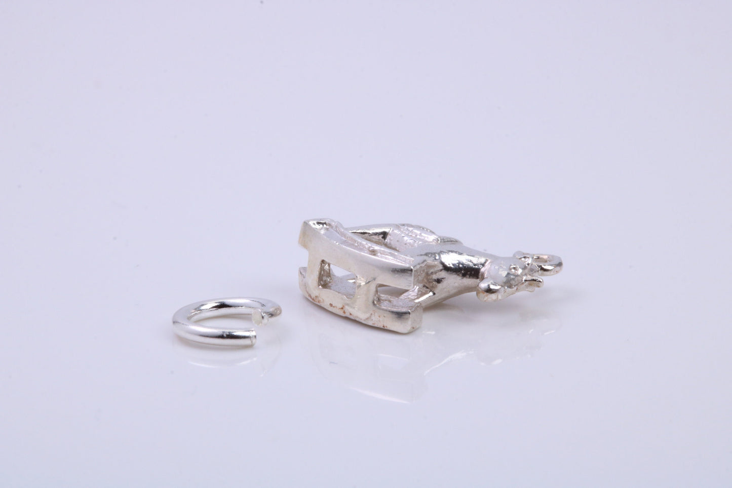 Rocking Horse Charm, Traditional Charm, Made from Solid 925 Grade Sterling Silver, Complete with Attachment Link