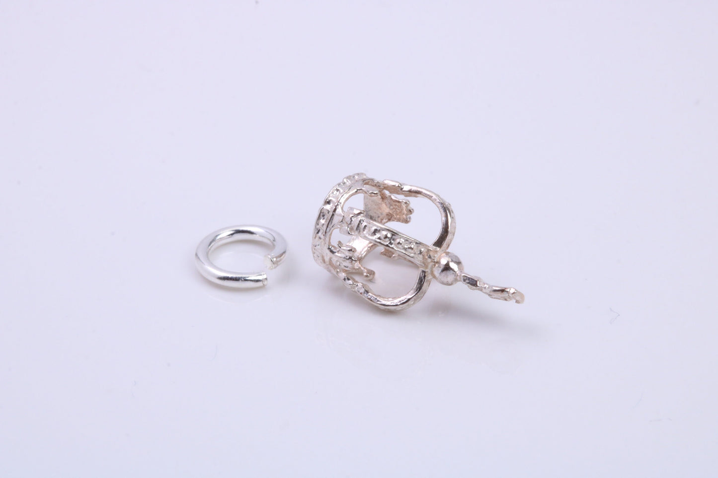 Royal Crown Charm, Traditional Charm, Made from Solid 925 Grade Sterling Silver, Complete with Attachment Link
