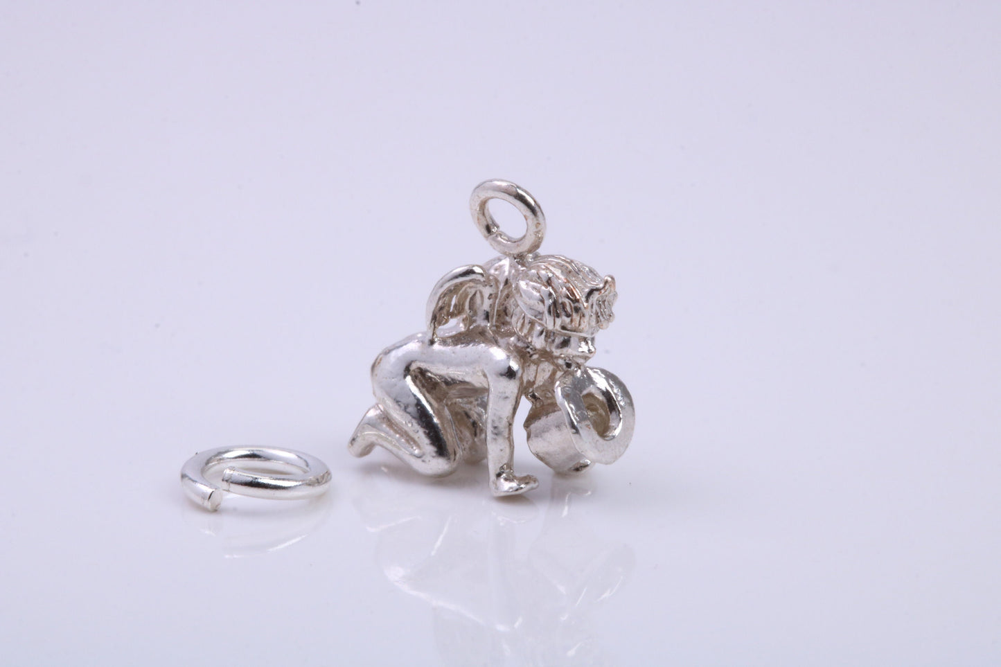 Cupid Charm, Traditional Charm, Made from Solid 925 Grade Sterling Silver, Complete with Attachment Link