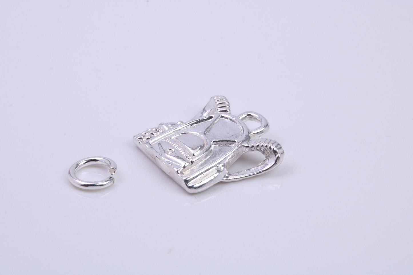 Back Pack Charm, Traditional Charm, Made from Solid 925 Grade Sterling Silver, Complete with Attachment Link