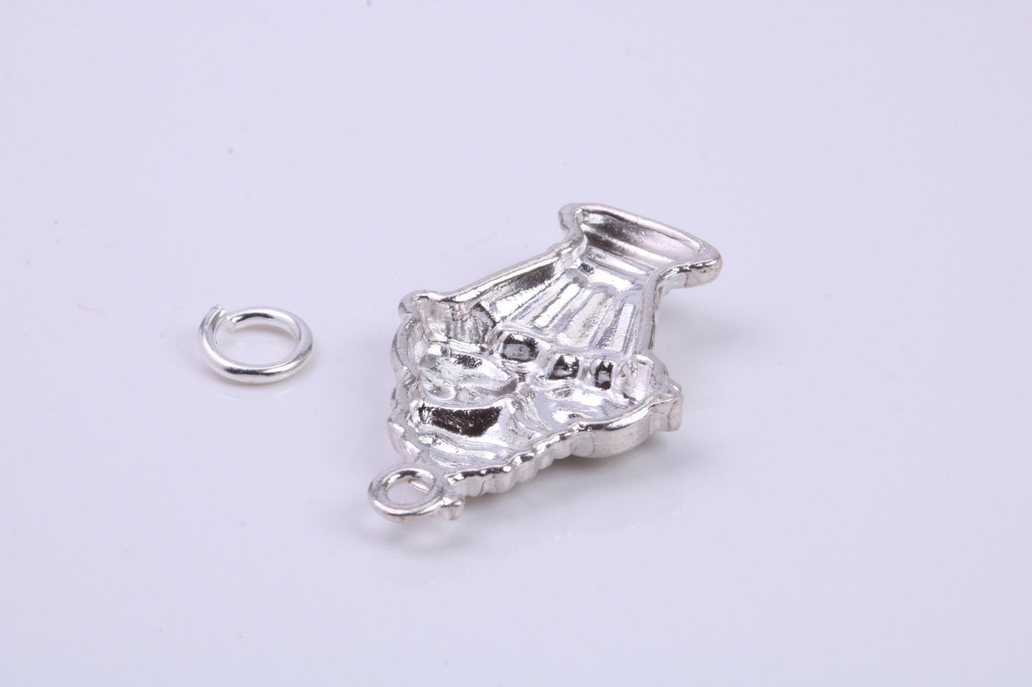 Sundae Charm, Traditional Charm, Made from Solid 925 Grade Sterling Silver, Complete with Attachment Link