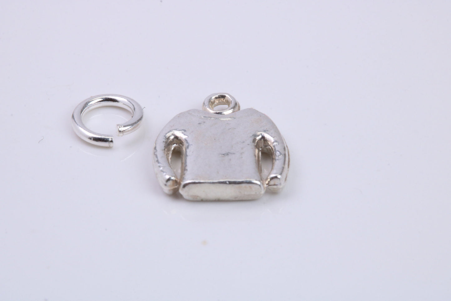 Jumper Charm, Traditional Charm, Made from Solid 925 Grade Sterling Silver, Complete with Attachment Link