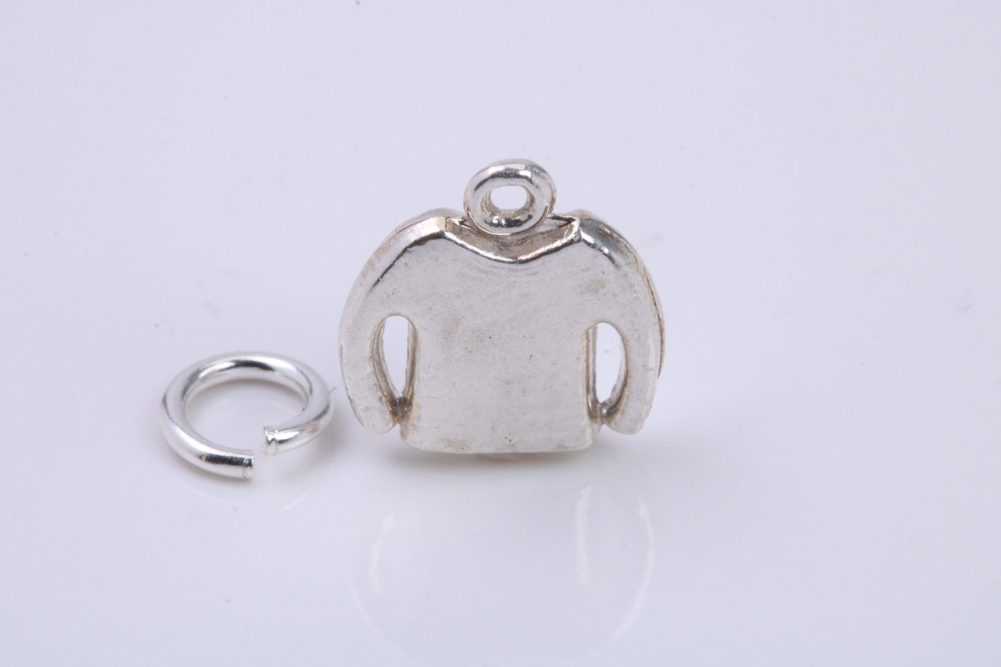 Jumper Charm, Traditional Charm, Made from Solid 925 Grade Sterling Silver, Complete with Attachment Link