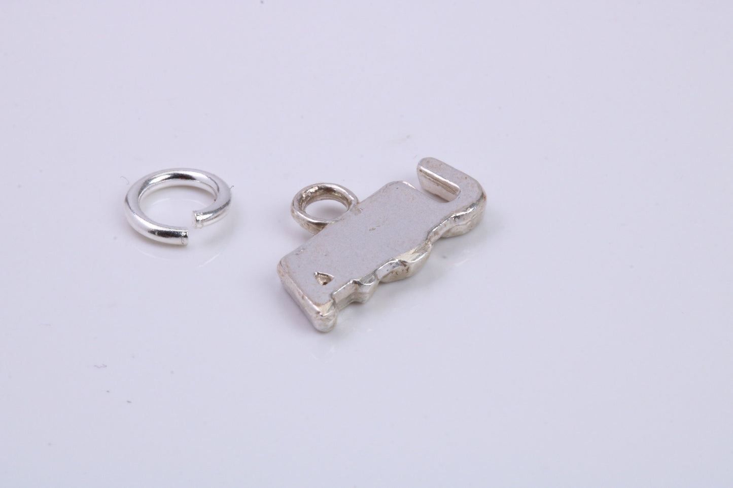 USA Charm, Traditional Charm, Made from Solid 925 Grade Sterling Silver, Complete with Attachment Link