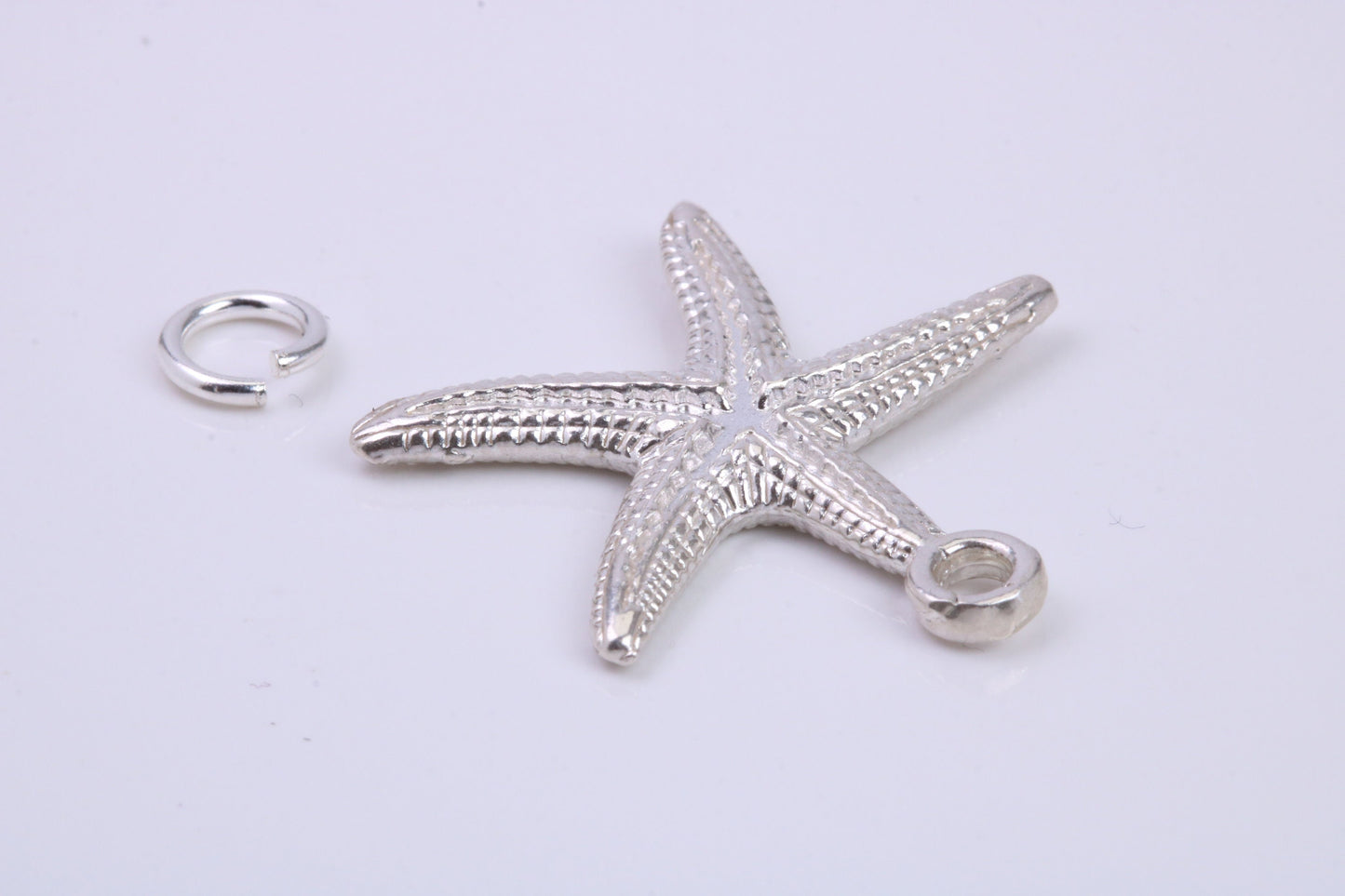 Star Fish Charm, Traditional Charm, Made from Solid 925 Grade Sterling Silver, Complete with Attachment Link