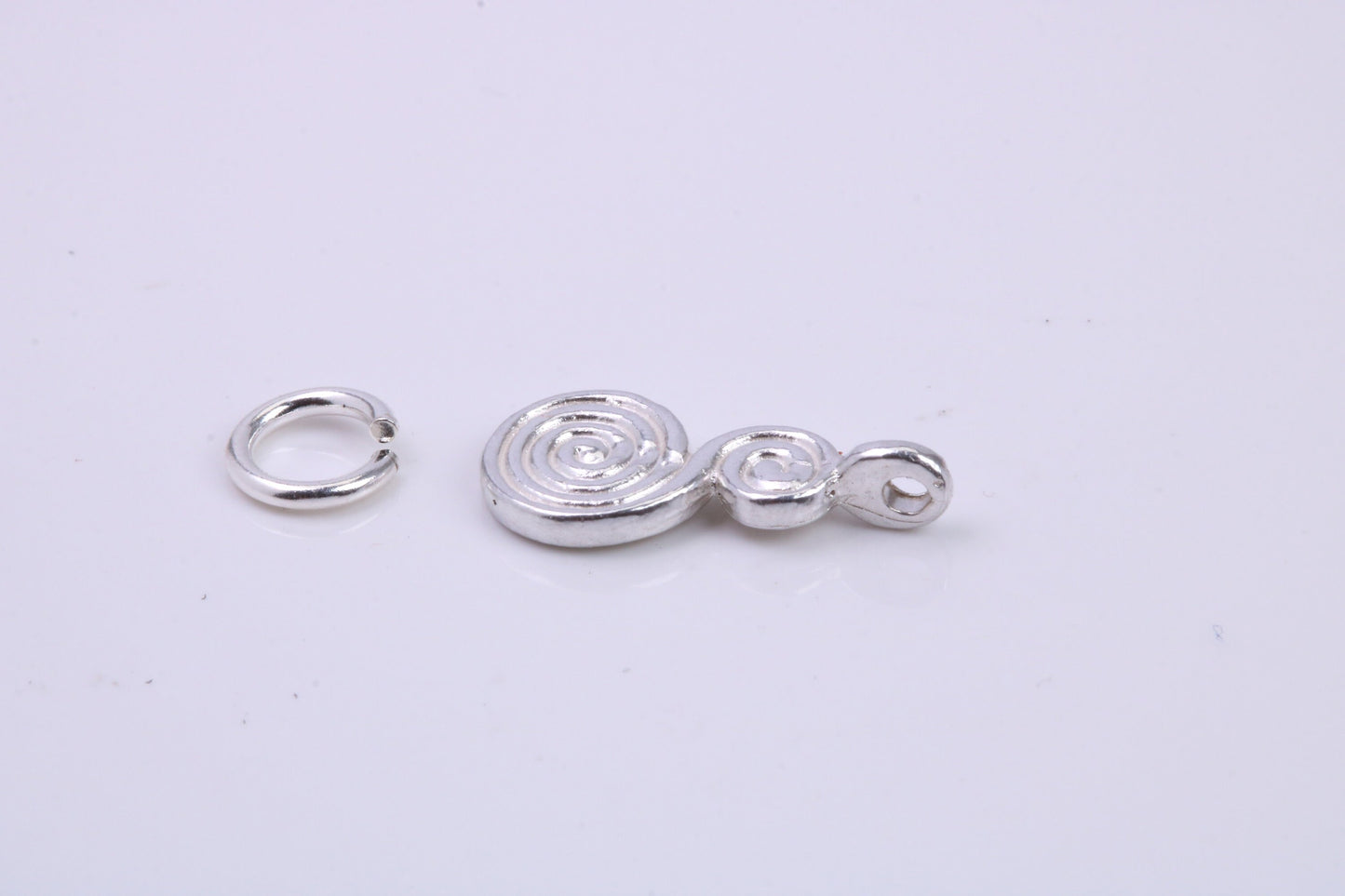 Spiral of Life Charm, Traditional Charm, Made from Solid 925 Grade Sterling Silver, Complete with Attachment Link