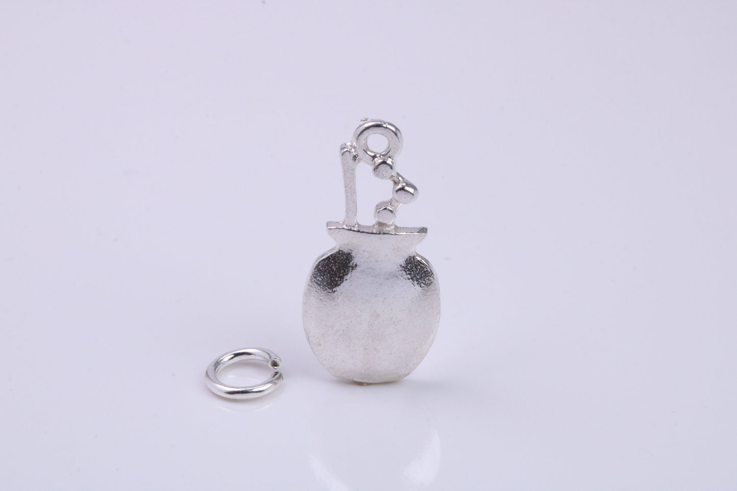 Cooking Pot Charm, Traditional Charm, Made from Solid 925 Grade Sterling Silver, Complete with Attachment Link