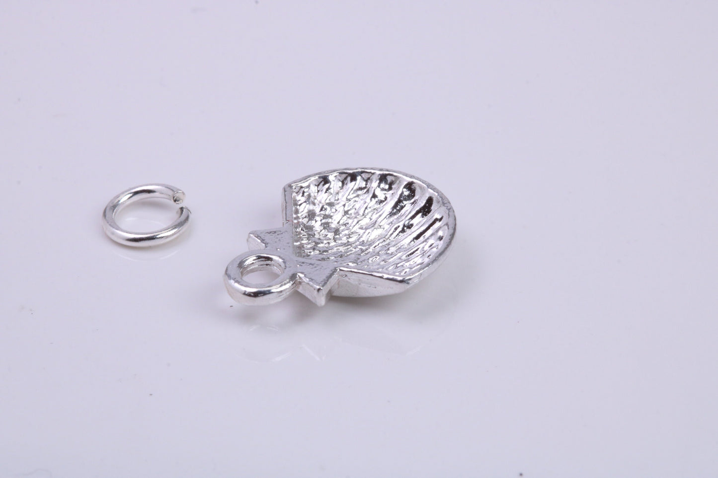 Sea Shell Charm, Traditional Charm, Made from Solid 925 Grade Sterling Silver, Complete with Attachment Link