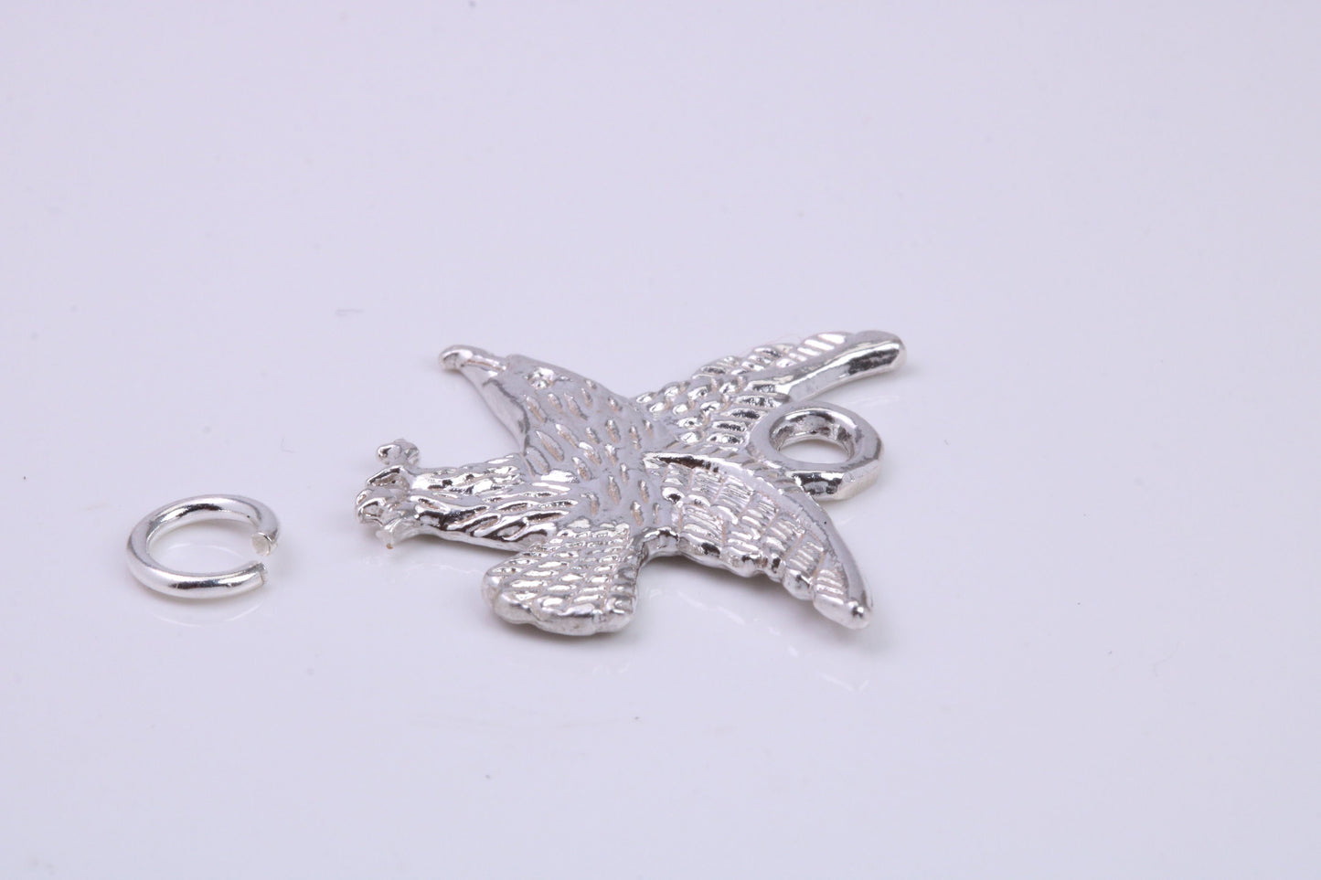 Eagle Charm, Traditional Charm, Made from Solid 925 Grade Sterling Silver, Complete with Attachment Link