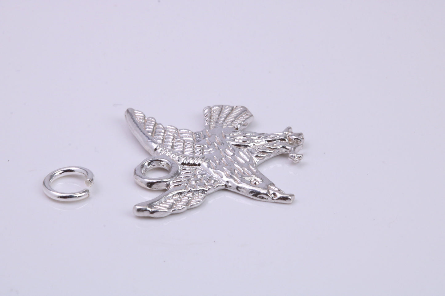 Eagle Charm, Traditional Charm, Made from Solid 925 Grade Sterling Silver, Complete with Attachment Link