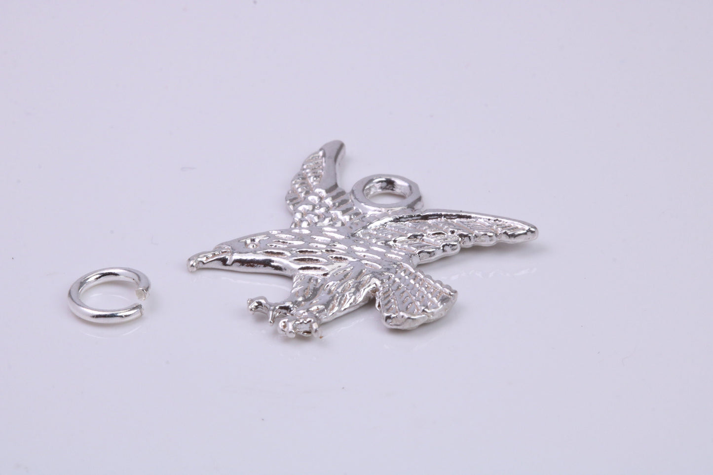 Eagle Charm, Traditional Charm, Made from Solid 925 Grade Sterling Silver, Complete with Attachment Link