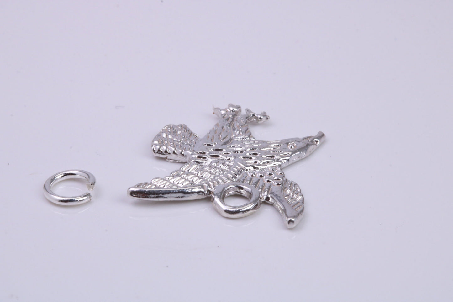 Eagle Charm, Traditional Charm, Made from Solid 925 Grade Sterling Silver, Complete with Attachment Link