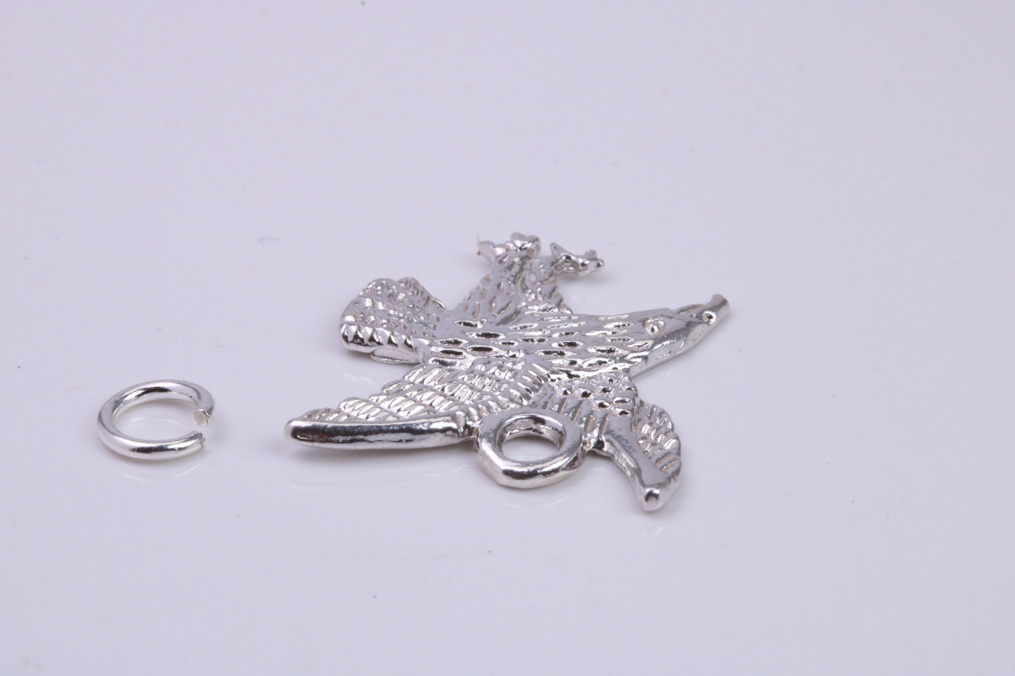 Eagle Charm, Traditional Charm, Made from Solid 925 Grade Sterling Silver, Complete with Attachment Link