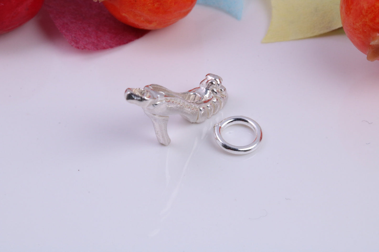 Stiletto Charm, Traditional Charm, Made from Solid 925 Grade Sterling Silver, Complete with Attachment Link