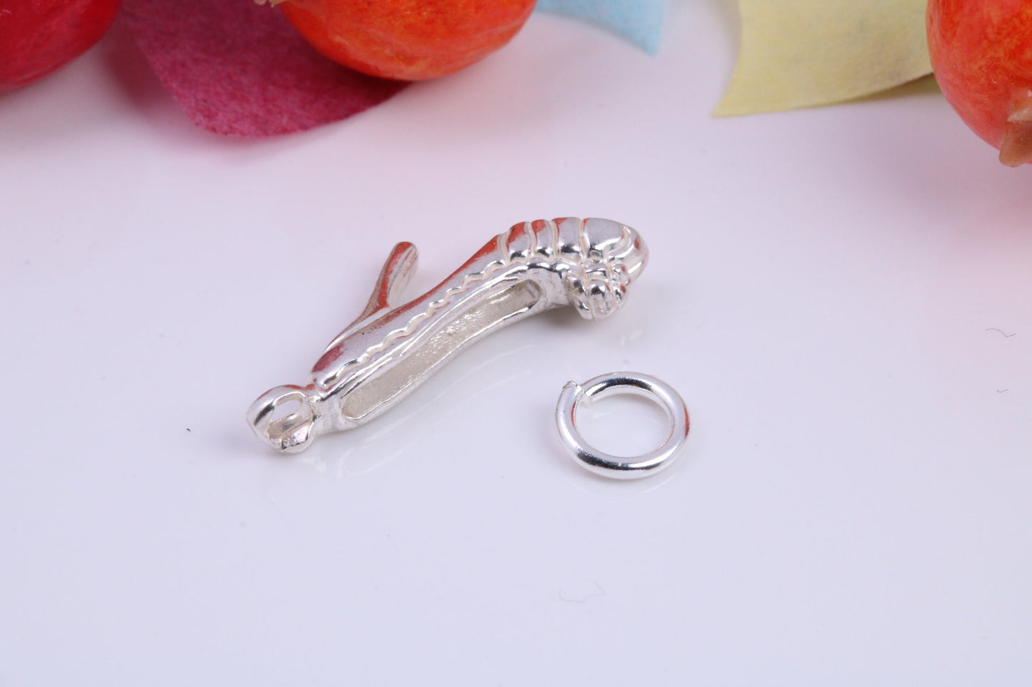 Stiletto Charm, Traditional Charm, Made from Solid 925 Grade Sterling Silver, Complete with Attachment Link