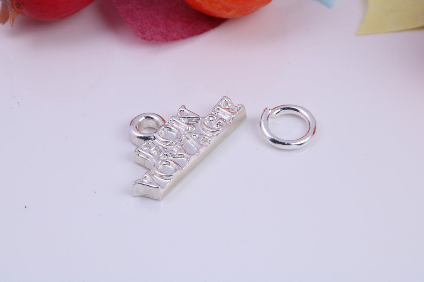 Bon Voyage Charm, Traditional Charm, Made from Solid 925 Grade Sterling Silver, Complete with Attachment Link