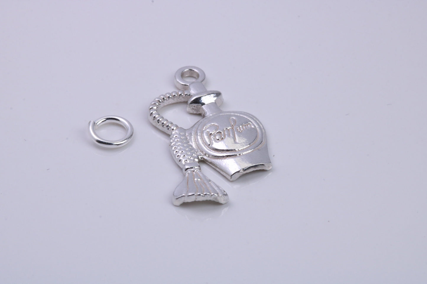 Perfume Bottle Charm, Traditional Charm, Made from Solid 925 Grade Sterling Silver, Complete with Attachment Link