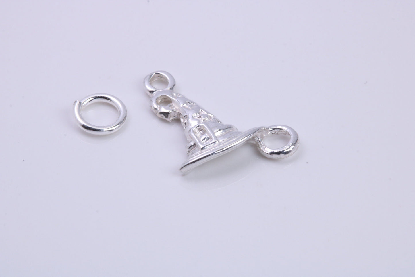 Wizards Hat Charm, Traditional Charm, Made from Solid 925 Grade Sterling Silver, Complete with Attachment Link